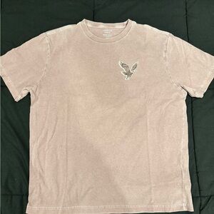 American Eagle Beige T-Shirt with Eagle Logo